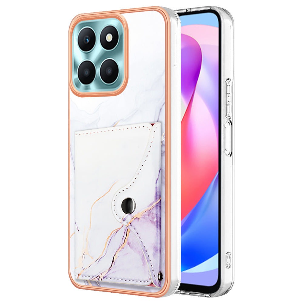 YB Leather Coating Series-9 for Honor X6a 4G Case IMD Kickstand Phone Back Cover with Card Slots YB Leather Coating Series-9 for Honor X6a 4G Case IMD Kickstand Phone Back Cover with Card Slots